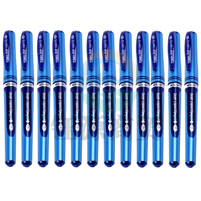 晨光(M&G)AGP13604 办公大笔画签字中性笔 1.0mm 蓝色 12支/盒