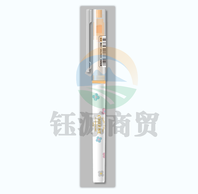 晨光荧光笔单头荧光笔浅盐芝士荧光笔拔帽荧光笔单支装荧光笔AHM27605(橘黄)荧光笔