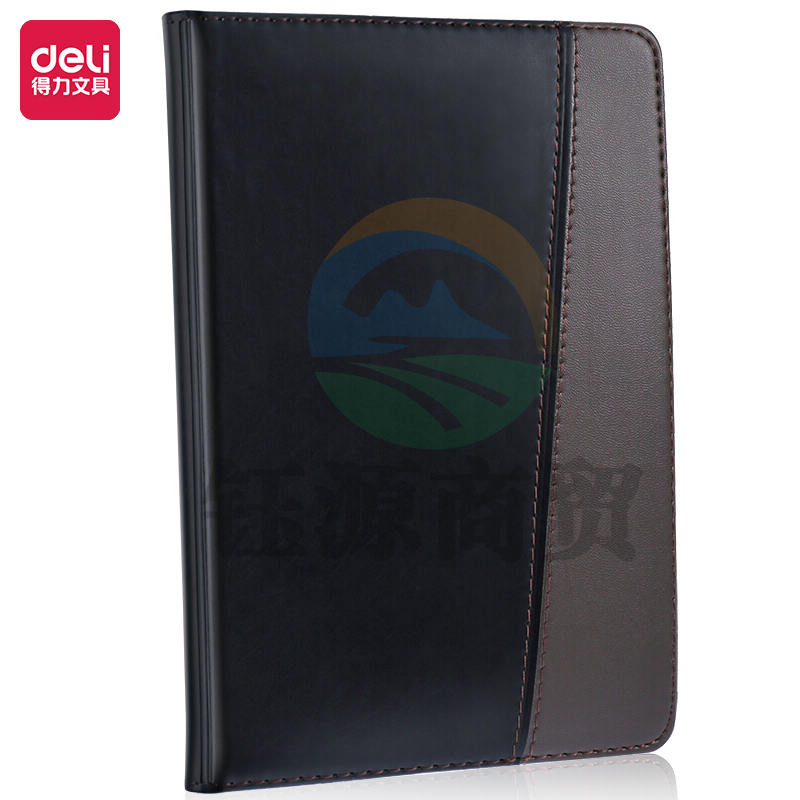得力(deli)32K120张时尚撞色商务皮面本 会议记事本笔记本子日记本文具办公用品 7912
