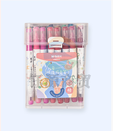 晨光双头马克笔儿童可洗48色APMT3410