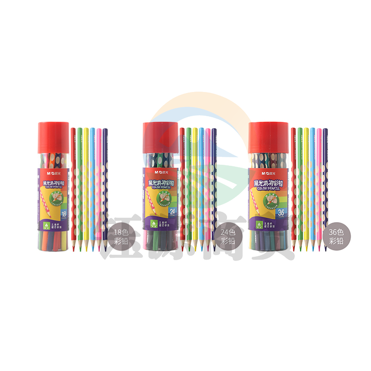 晨光洞洞三角杆彩铅筒装(细杆)24色AWPQ209
