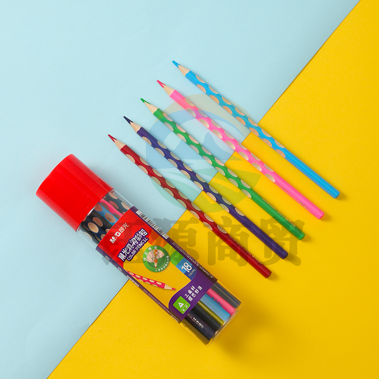 晨光洞洞三角杆彩铅筒装(细杆)18色 AWPQ2108