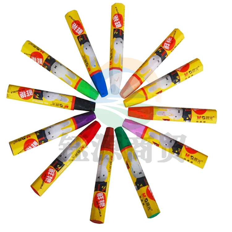 晨光  MF9011-1米菲卡通3D六角油画棒蜡笔绘画笔12色/盒