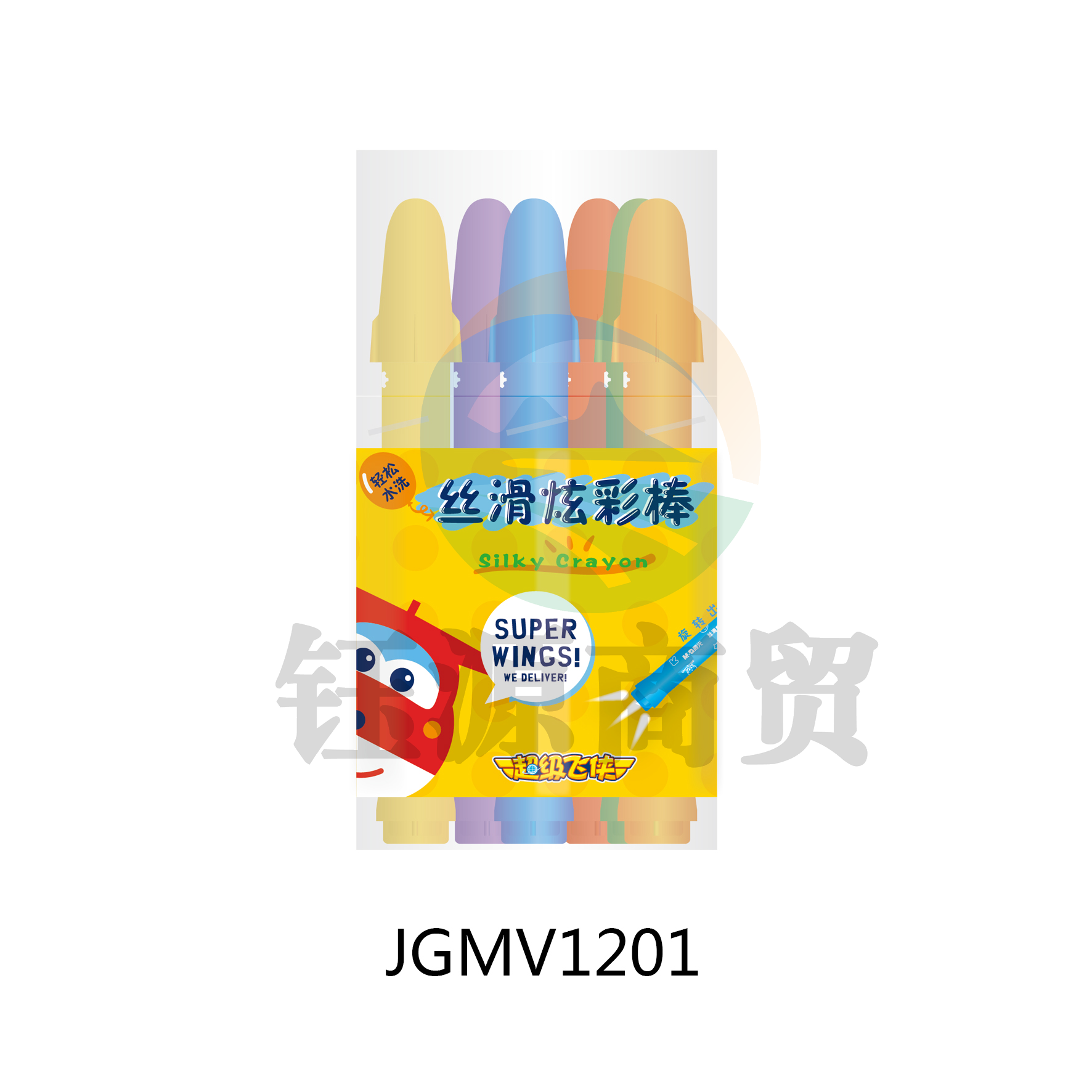 晨光彩绘棒彩绘笔炫彩棒超级飞侠丝滑12色JGMV1201