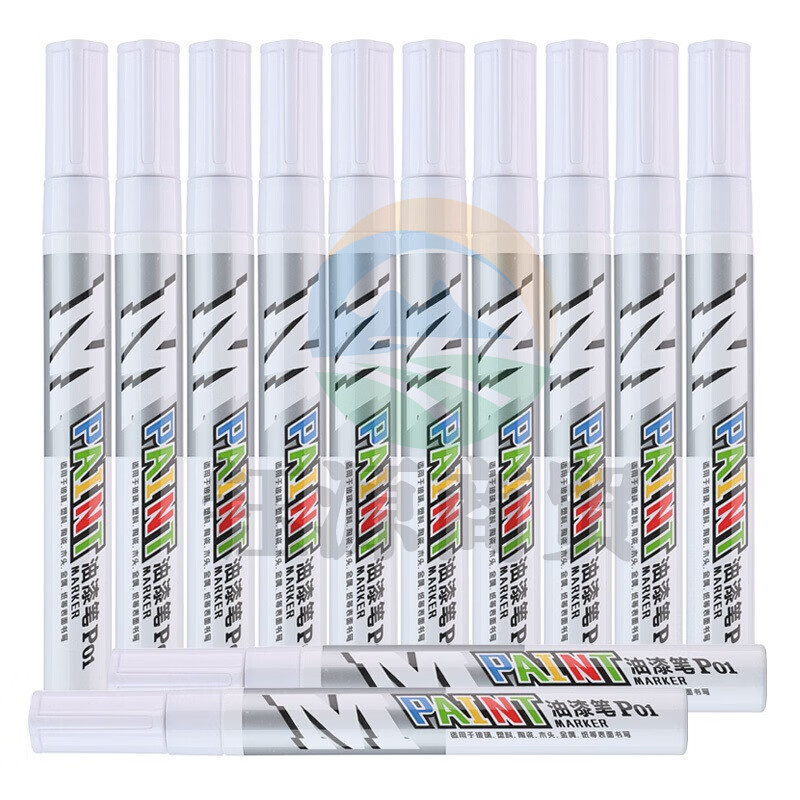 晨光(M&G)油性修补油漆笔签名签到记号笔涂鸦笔AOMY8501 白色12支/盒