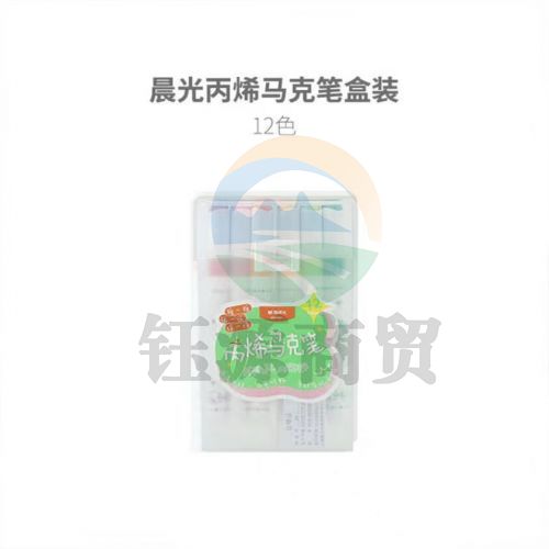 晨光 丙烯马克笔 12色儿童小学生美术绘画涂鸦画画笔防水颜料笔手工diy手绘 APMT8017