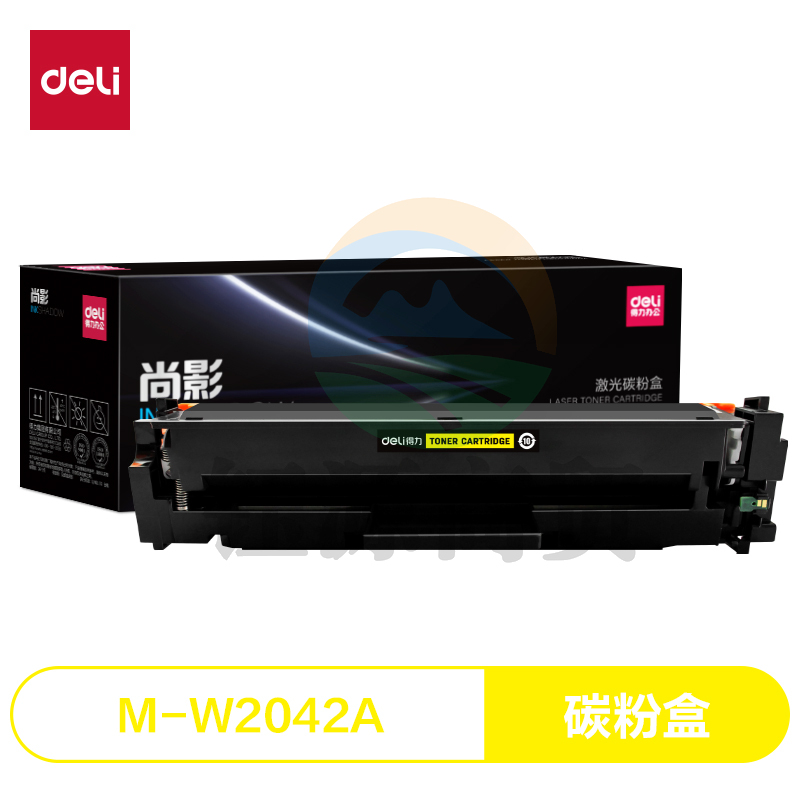 得力(deli)尚影硒鼓 M-W2042A 打印量 2100页 含芯片 适用 HP Color LaserJet Pro M454dw M454dn 硒鼓 黄色