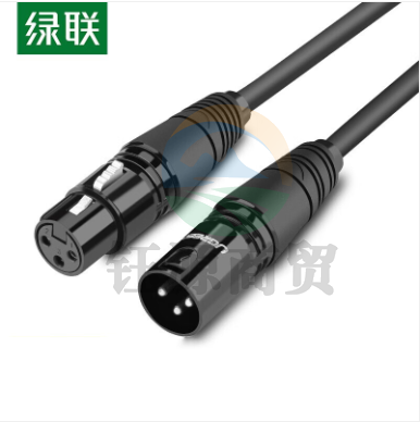 绿联(UGREEN)20716 卡侬公对母音频延长线 K歌直播麦克风话筒头线 调音台音响箱功放摄影机平衡卡农线15米黑