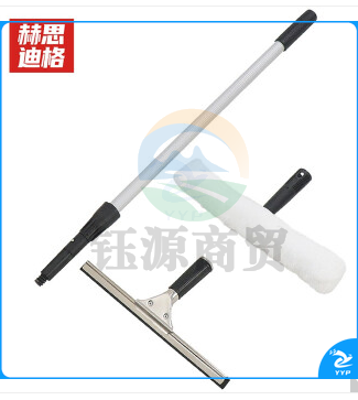 赫思迪格 JG-177 擦窗器 擦玻璃神器 伸缩杆玻璃刮涂水器三件套 窗户玻璃清洁神器 玻璃清洁刮刀 35cm玻璃刮