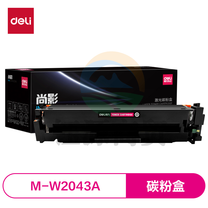 得力(deli)尚影硒鼓 M-W2043A 打印量 2100页 含芯片 适用 HP Color LaserJet Pro M454dw M454dn 硒鼓 品红
