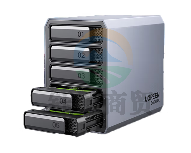 绿联(UGREEN)CM463 五盘位阵列柜2.5/3.5英寸多盘位硬盘柜 RAID全铝硬盘盒 商务版30788