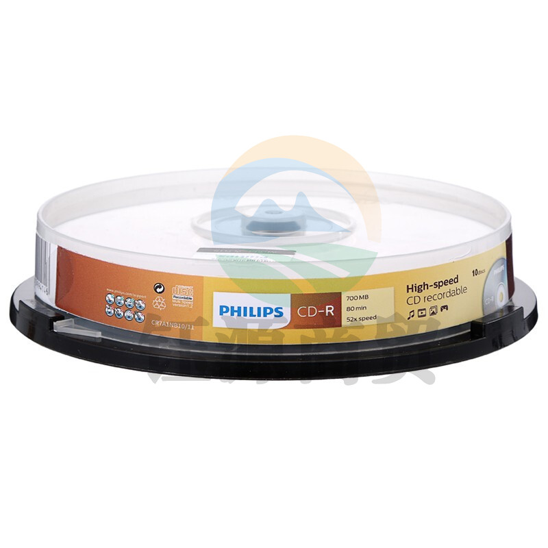 飞利浦 PHILIPS 可擦写光盘 CD-R 10片/筒