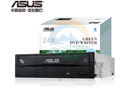 华硕24倍速 SATA接口 内置DVD刻录机 台式机光驱 黑色(DRW-24D5MT)