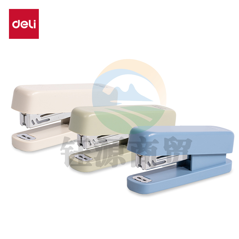 得力0221PRO订书机套装(混色)(1台订书机+1盒钉)