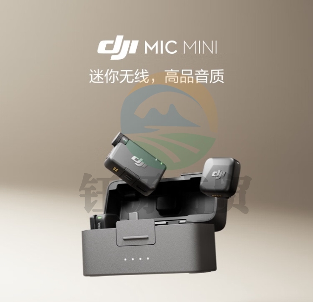 大疆 DJI Mic Mini 迷你无线高品音质 降噪领夹麦克风 户直播纽扣式收音麦 一拖二